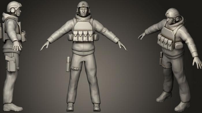Military figurines (STKW_0560) 3D model for CNC machine